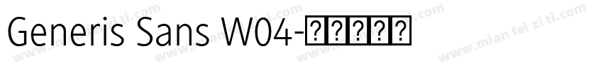Generis Sans W04字体转换